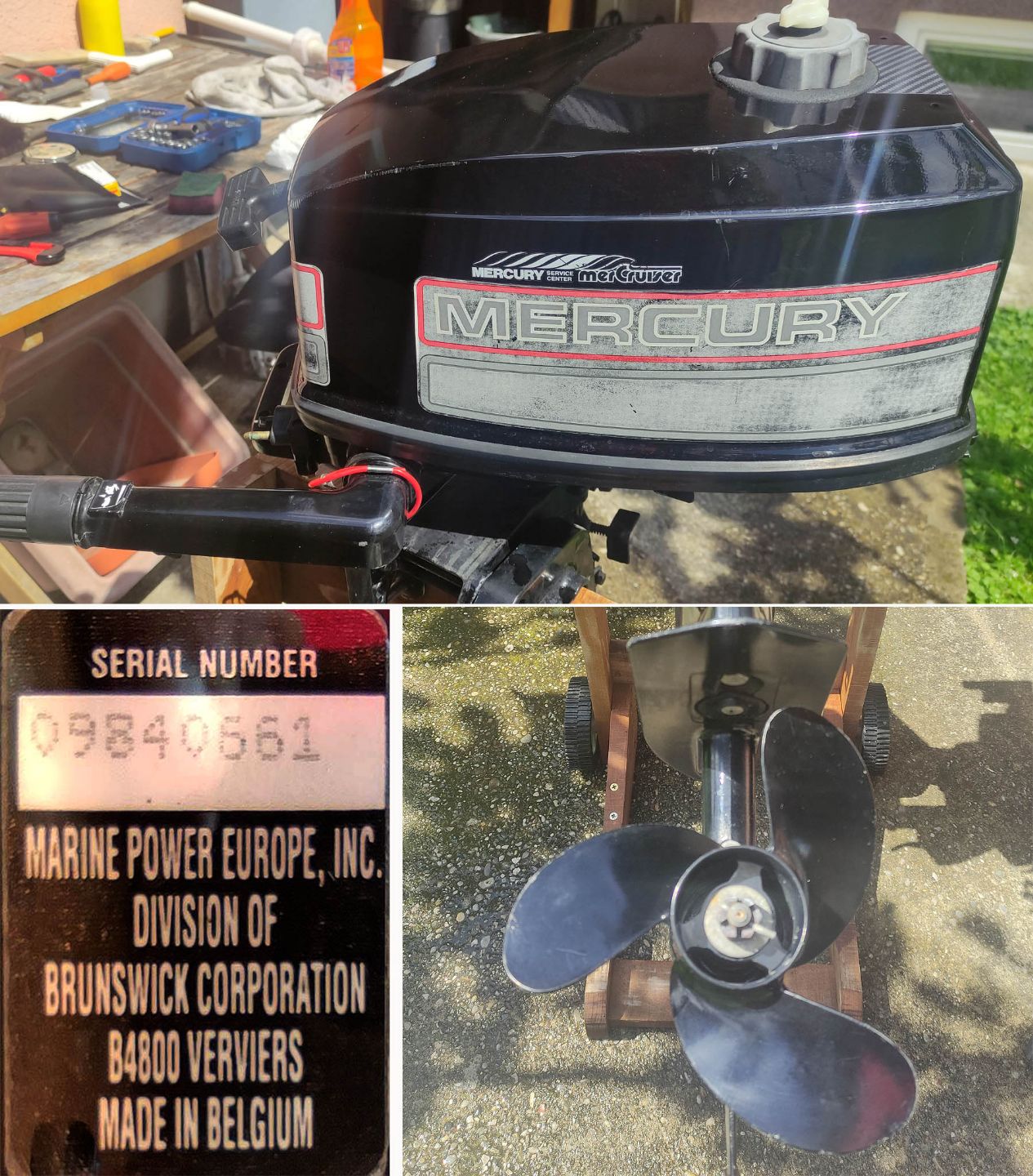 Mercury dvotaktni, kratka peta, 5KM -350 do 15.6. 5 KM - 1995 - for sale: 399.-EUR