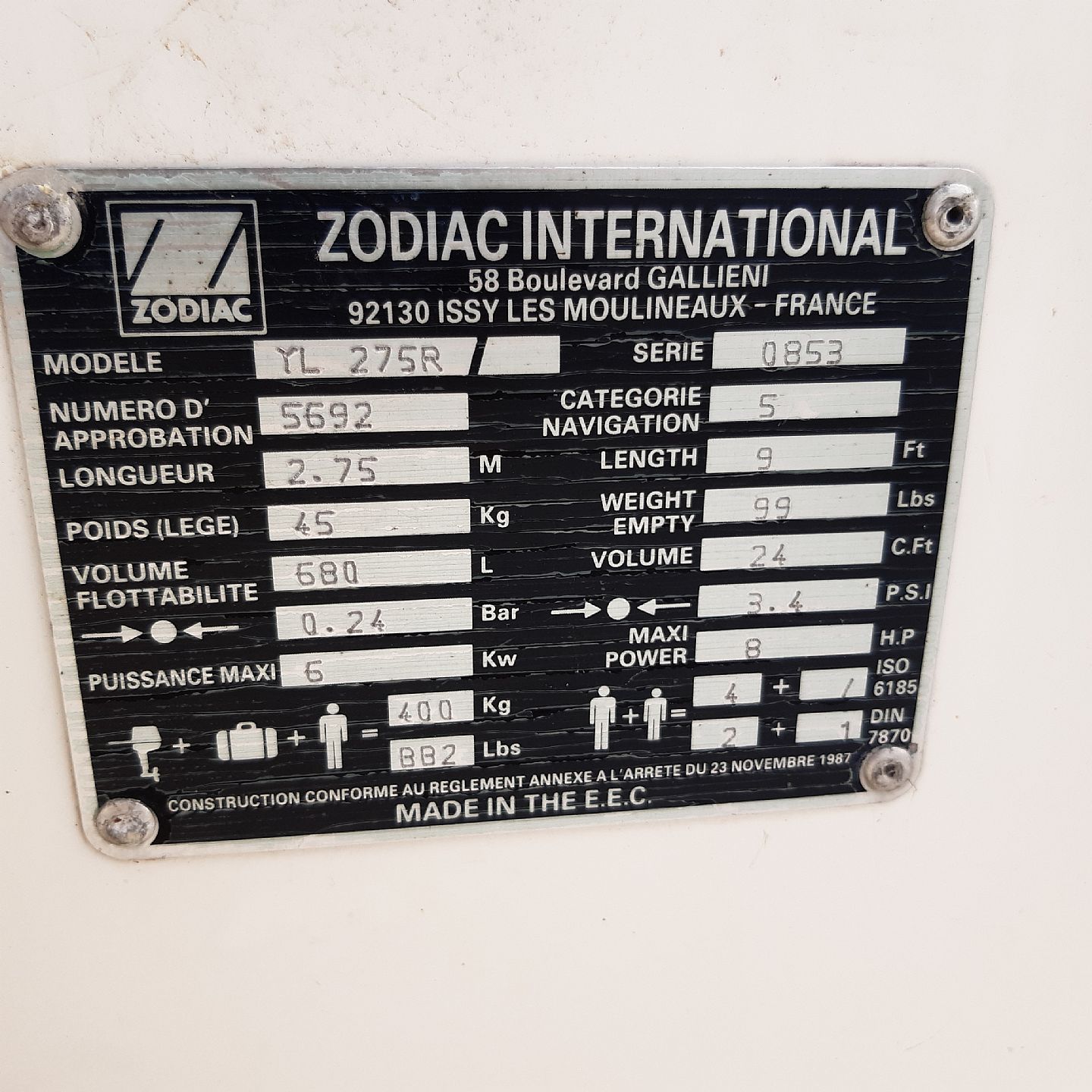 Zodiac 250 - 2017