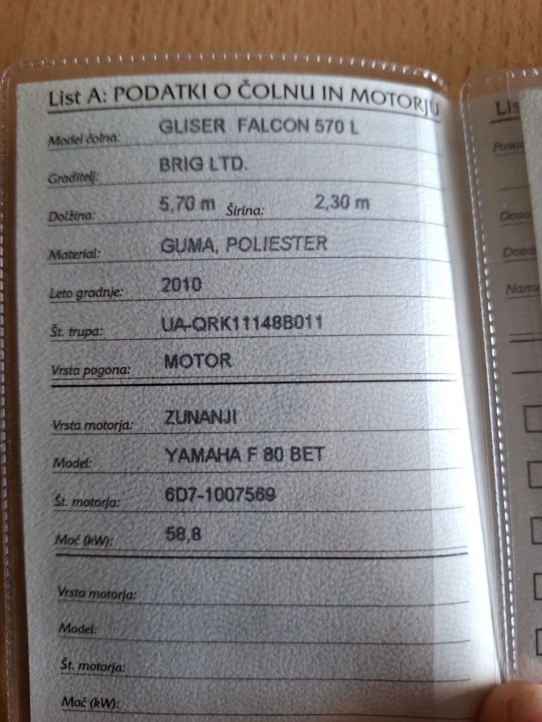 Brig Falcon 570 l - 2010