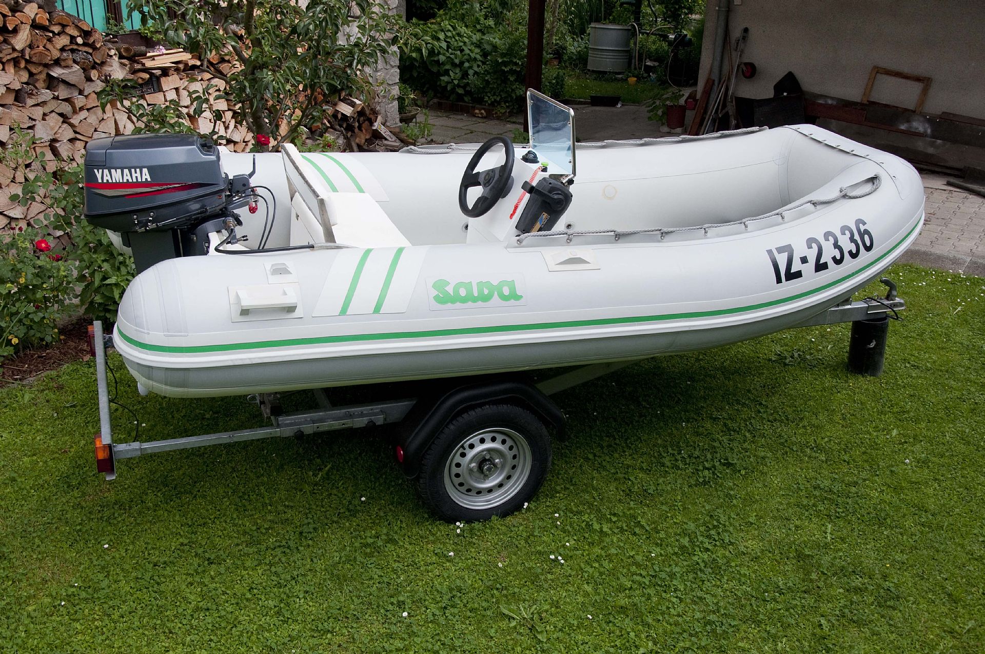 Gumenjak SAVA TECH 380 S   YAMAHA 25 HP   PRIKOLICA - 1995