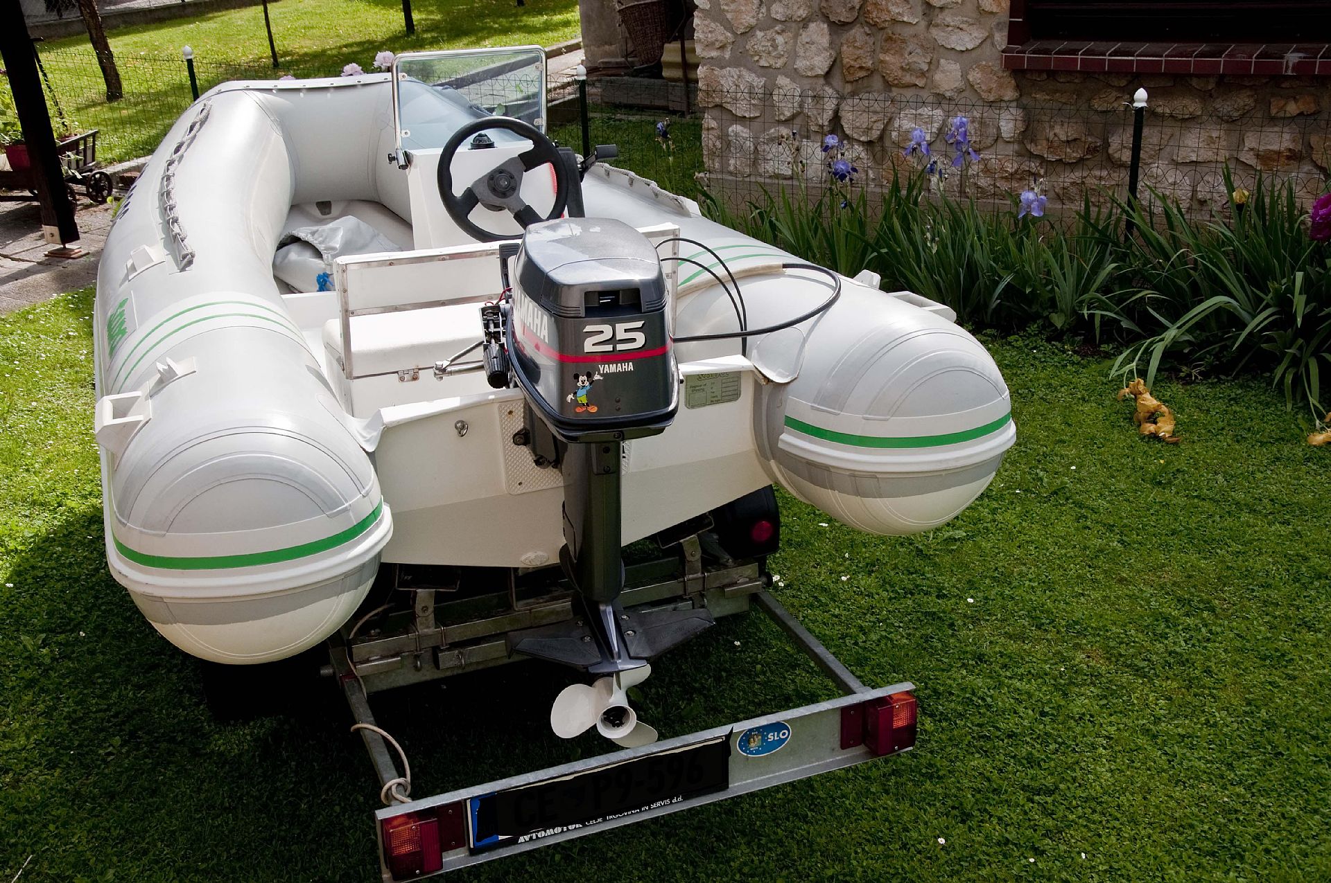 Gumenjak SAVA TECH 380 S   YAMAHA 25 HP   PRIKOLICA - 1995